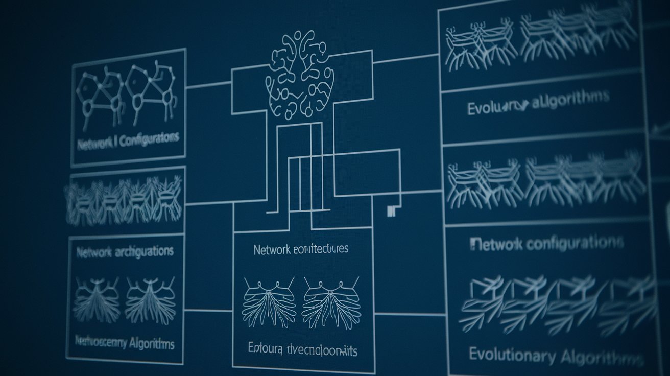 Diagram showing the process of Neural Architecture Search (NAS) for backend development, where different neural network architectures are tested, evaluated, and optimized for better performance.